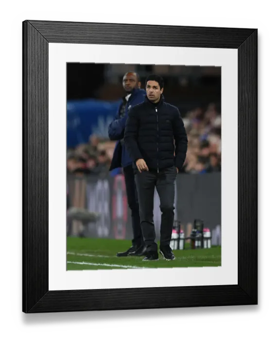 Framed Print : Mikel Arteta at Crystal Palace: Arsenal Manager in Intense Premier League Showdown, London 2022
