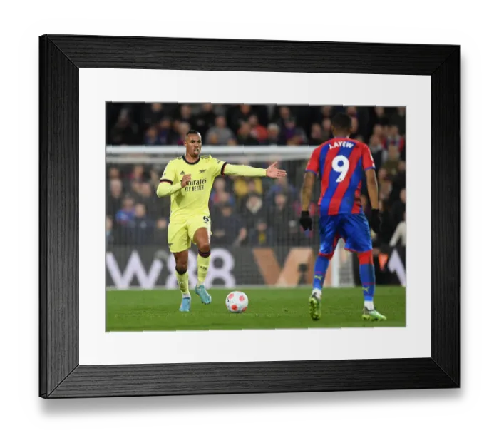 Framed Print : Gabriel Magalhães in Action: Crystal Palace vs. Arsenal, Premier League 2021-22