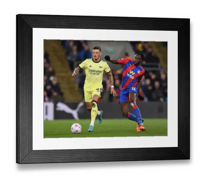 Framed Print : Arsenal's Ben White vs. Crystal Palace's Jean-Philippe Mateta: A Premier League Battle at Selhurst Park Framed Print : Arsenal's Ben White vs. Crystal Palace's Jean-Philippe Mateta: A Premier League Battle at Selhurst Park
