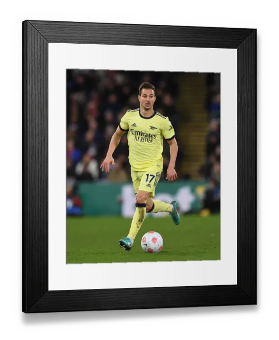 Framed Print : Arsenal's Cedric Soares in Action against Crystal Palace - Premier League 2021-22
