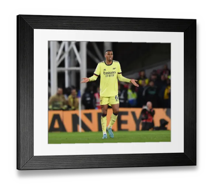 Framed Print : Gabriel Magalhaes of Arsenal in Action against Crystal Palace - Premier League 2021-22 Framed Print : Gabriel Magalhaes of Arsenal in Action against Crystal Palace - Premier League 2021-22