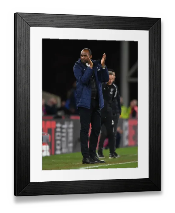 Framed Print : Patrick Vieira Faces Off Against Arsenal in Premier League Clash at Selhurst Park