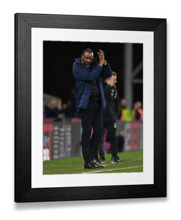 Framed Print : Patrick Vieira Faces Former Team: Crystal Palace vs Arsenal, Premier League 2021-22