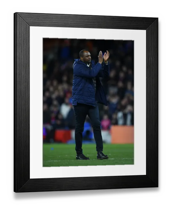 Framed Print : Patrick Vieira Celebrates with Crystal Palace Fans after Arsenal Match Framed Print : Patrick Vieira Celebrates with Crystal Palace Fans after Arsenal Match