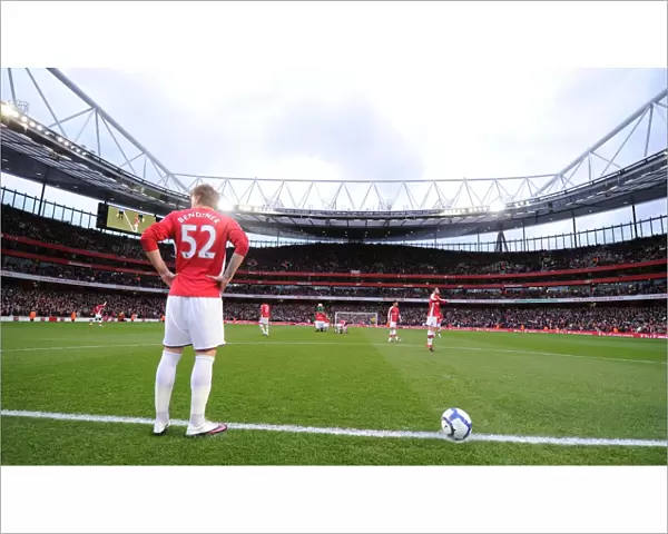 Nicklas Bendtner (Arsenal). Arsenal 2: 0 West Ham United, Barclays Premeir League