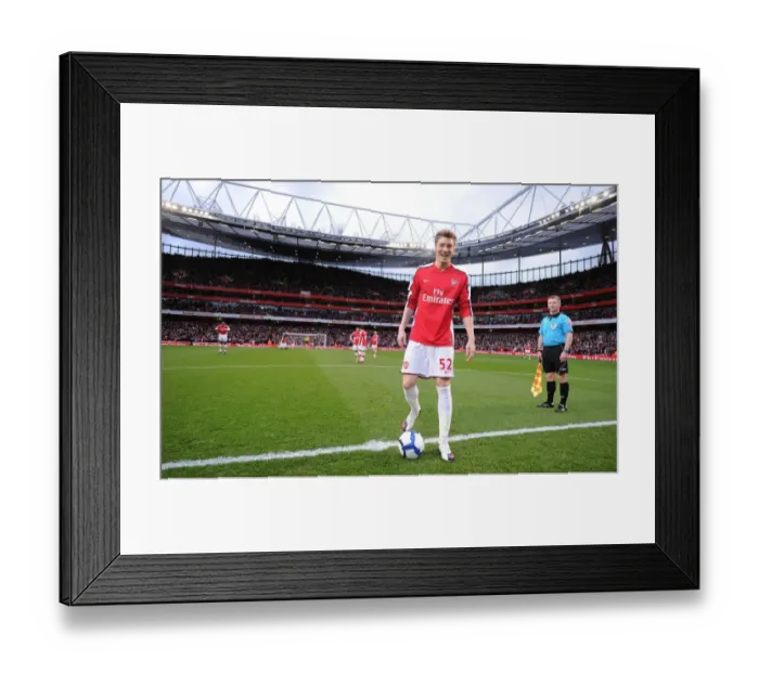 Framed Print : Arsenal's Nicklas Bendtner Scores in 2:0 Victory over West Ham United, Barclays Premier League, Emirates Stadium, 2010 Framed Print : Arsenal's Nicklas Bendtner Scores in 2:0 Victory over West Ham United, Barclays Premier League, Emirates Stadium, 2010