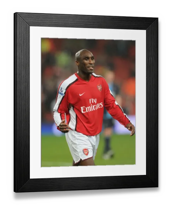 Framed Print : Arsenal's Sol Campbell Secures 2-0 Victory Over West Ham United at Emirates Stadium, Barclays Premier League, 2010