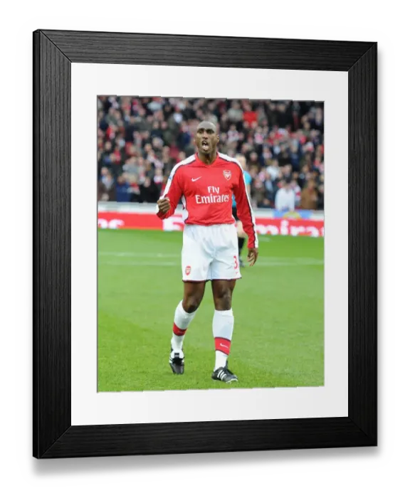 Framed Print : Sol Campbell (Arsenal). Arsenal 2: 0 West Ham United, Barclays Premeir League Framed Print : Sol Campbell (Arsenal). Arsenal 2: 0 West Ham United, Barclays Premeir League