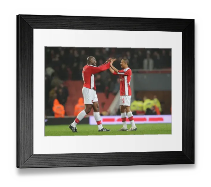 Framed Print : Sol Campbell and Gael Clichy (Arsenal). Arsenal 2: 0 West Ham United, Barclays Premeir League Framed Print : Sol Campbell and Gael Clichy (Arsenal). Arsenal 2: 0 West Ham United, Barclays Premeir League
