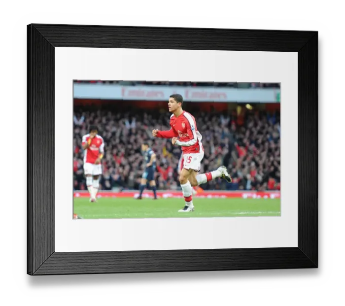 Framed Print : Denilson's Stunner: Arsenal's First Goal vs. West Ham United (2-0)