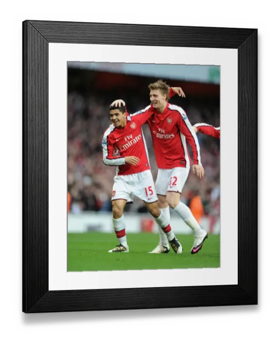 Framed Print : Denilson and Bendtner: Arsenal's Unforgettable 1st Goal Duo vs. West Ham United (2:0) Framed Print : Denilson and Bendtner: Arsenal's Unforgettable 1st Goal Duo vs. West Ham United (2:0)