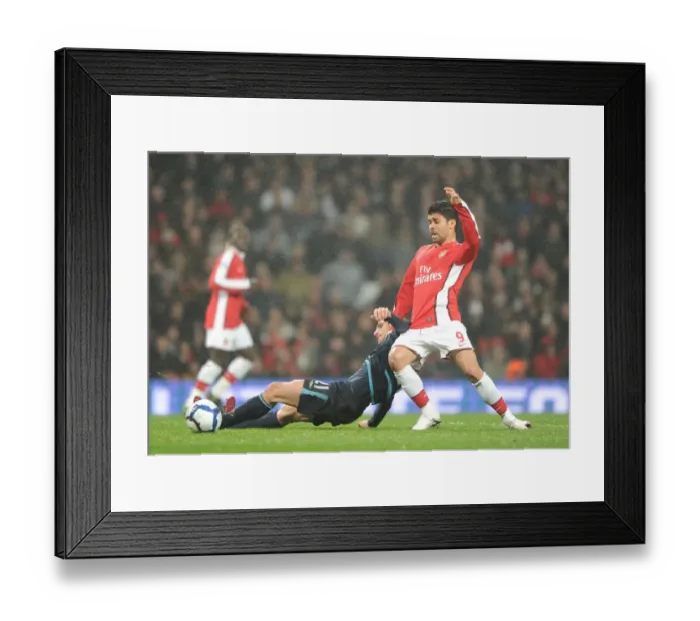 Framed Print : Arsenal's Eduardo Scores Against Former Team West Ham in 2010 Premier League Clash