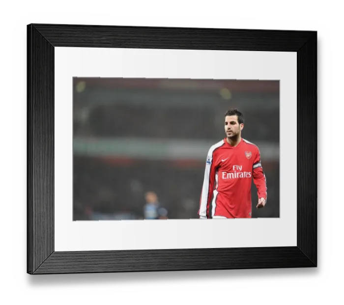 Framed Print : Arsenal's Cesc Fabregas Shines in 2:0 Victory over West Ham United, Premier League 2010