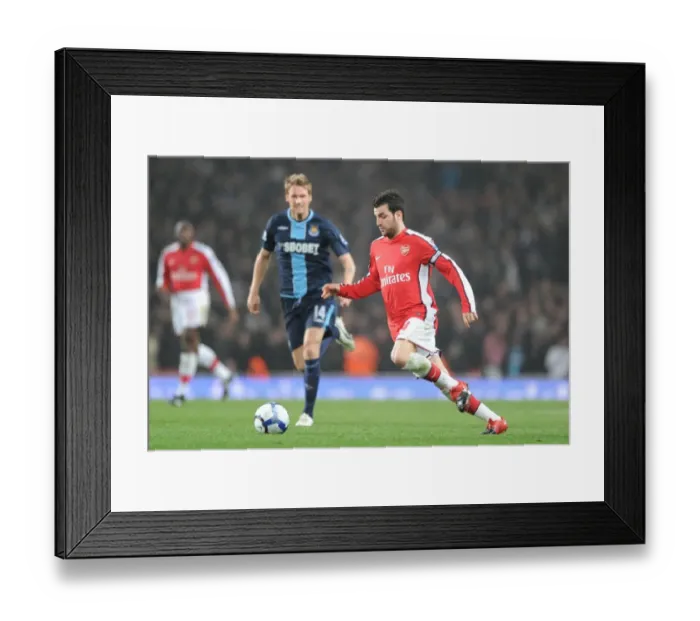 Framed Print : Arsenal's Cesc Fabregas Shines in 2-0 Victory over West Ham United, Emirates Stadium, Premier League, 2010
