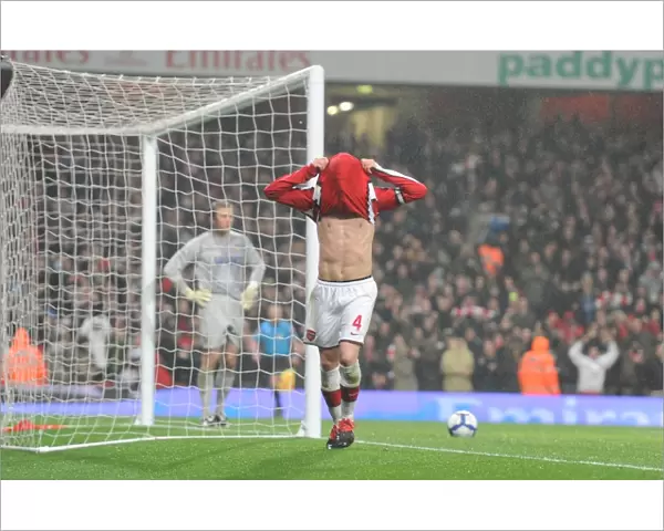 Cesc Fabregas celebrates scoring the 2nd Arsenal goal. Arsenal 2: 0 West Ham United