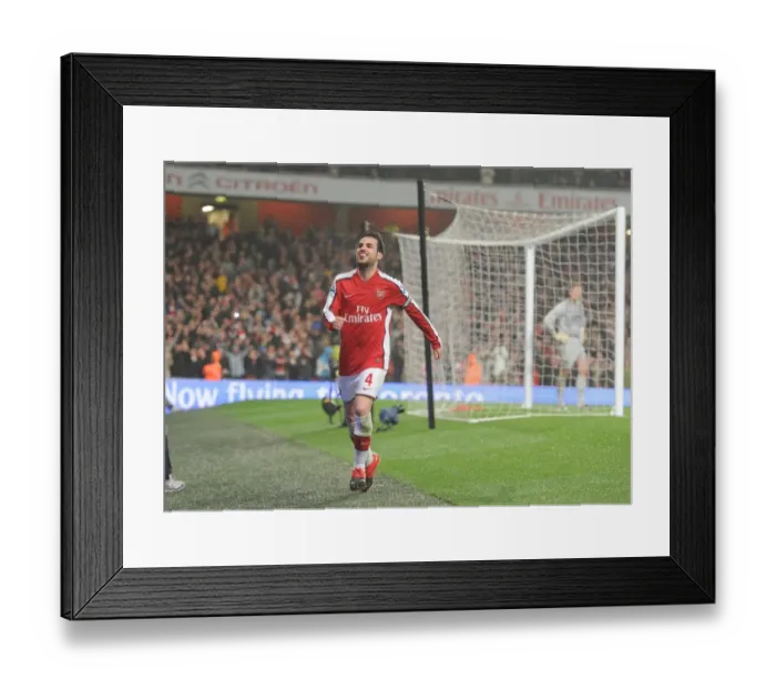 Framed Print : Cesc Fabregas's Brilliant Goal: Arsenal 2-0 West Ham United, Premier League Victory Framed Print : Cesc Fabregas's Brilliant Goal: Arsenal 2-0 West Ham United, Premier League Victory