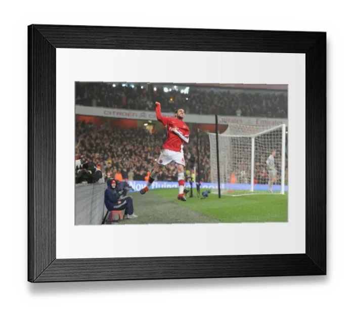 Framed Print : Cesc Fabregas's Brilliant Goal: Arsenal Takes 2-0 Lead Over West Ham United, Barclays Premier League, 20 / 3 / 2010
