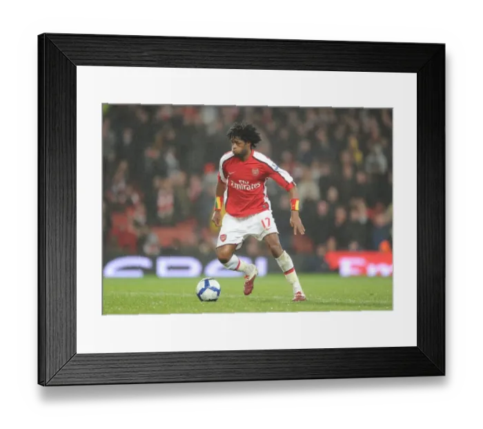 Framed Print : Alex Song (Arsenal). Arsenal 2: 0 West Ham United, Barclays Premeir League