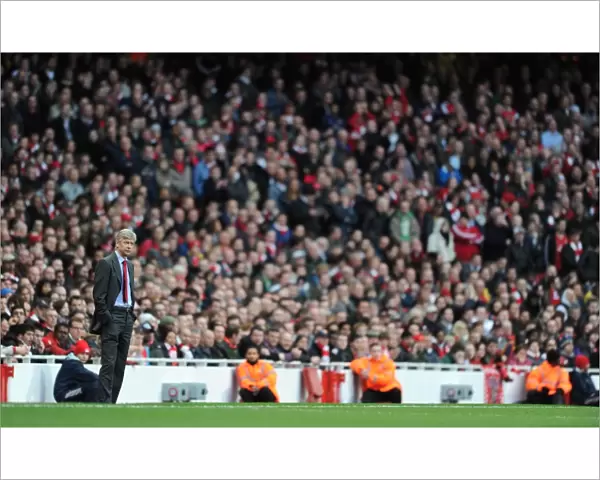 Arsenal manager Arsene Wenger. Arsenal 2: 0 West Ham United, Barclays Premeir League