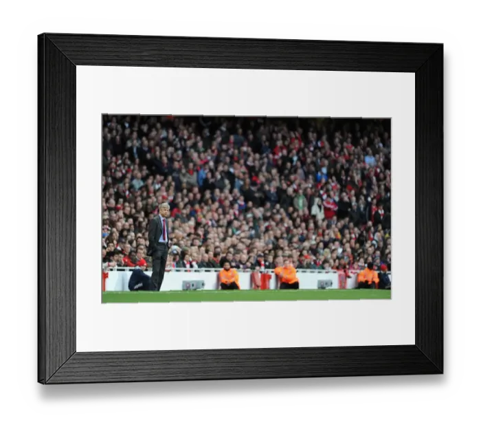 Framed Print : Arsenal manager Arsene Wenger. Arsenal 2: 0 West Ham United, Barclays Premeir League