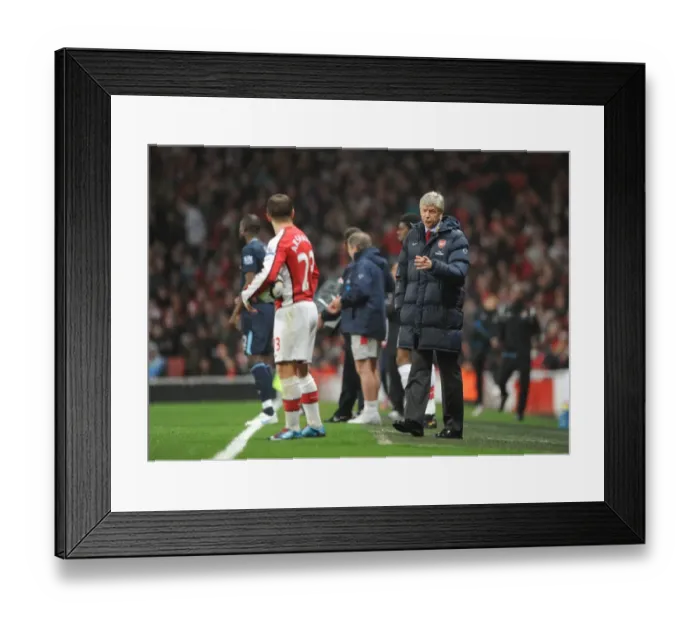 Framed Print : Arsenal manager Arsene Wenger talks with Andrey Arshavin during the match Framed Print : Arsenal manager Arsene Wenger talks with Andrey Arshavin during the match
