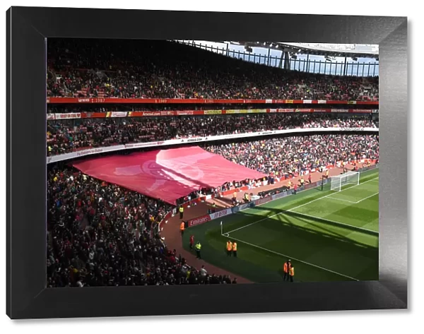 Arsenal Fans Unveil New Banner Before Arsenal v Brighton & Hove Albion Premier League Match