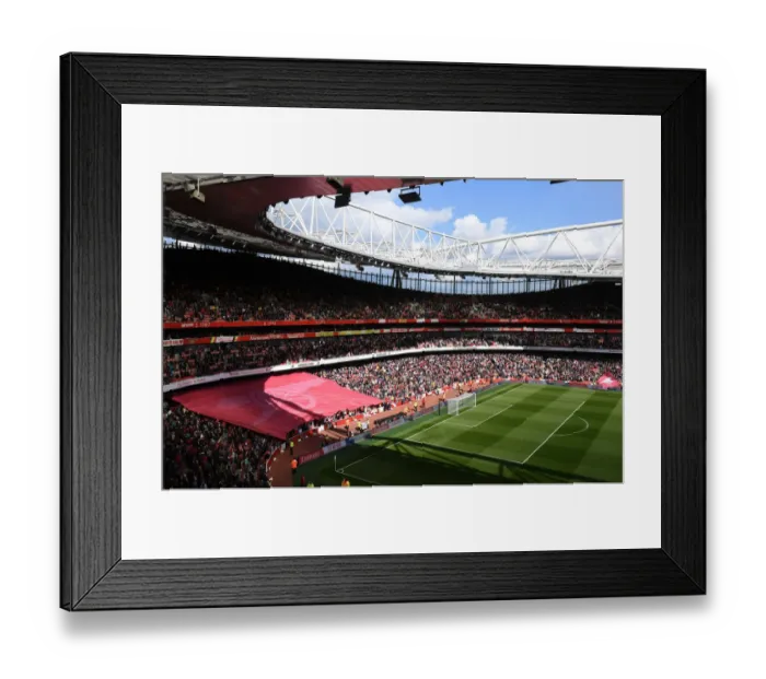 Framed Print : Arsenal Fans Unveil New Banner at Emirates Stadium Ahead of Arsenal vs. Brighton Match