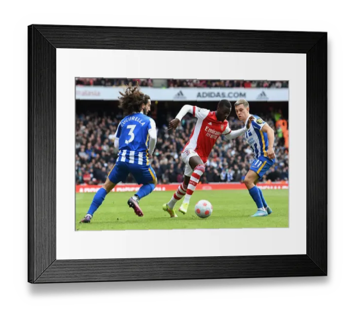 Framed Print : Pepe vs. Cucurella and Trossard: A Premier League Battle at the Emirates (April 2022) Framed Print : Pepe vs. Cucurella and Trossard: A Premier League Battle at the Emirates (April 2022)