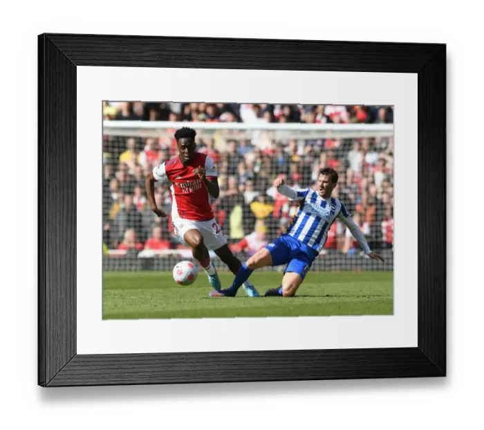 Framed Print : Arsenal vs Brighton: A Premier League Clash Marred by Fouls - Lokonga Targeted