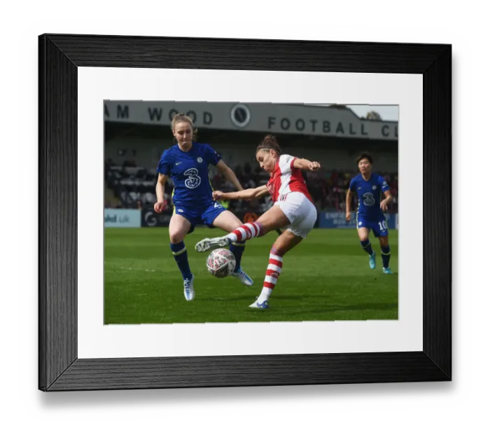 Framed Print : Arsenal Women vs. Chelsea Women: FA Cup Semi-Final Battle Framed Print : Arsenal Women vs. Chelsea Women: FA Cup Semi-Final Battle