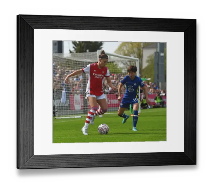 Framed Print : Arsenal Women vs Chelsea Women: Tight Battle in FA Cup Semi-Final