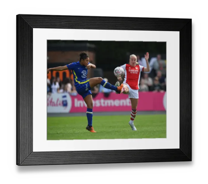 Framed Print : Arsenal vs Chelsea: FA Women's Cup Semi-Final Showdown at Meadow Park Framed Print : Arsenal vs Chelsea: FA Women's Cup Semi-Final Showdown at Meadow Park