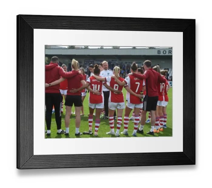 Framed Print : Arsenal Women's FA Cup Semi-Final: Jonas Eidevall's Team Talk - Arsenal vs Chelsea (2021-22)