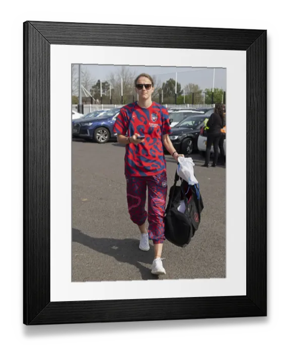 Framed Print : Viviane Miedema's Arrival: Arsenal Women Prepare for FA Cup Semi-Final Showdown against Chelsea Women