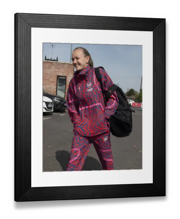 Framed Print : Arsenal's Frida Maanum Arrives for FA Cup Semi-Final Showdown against Chelsea