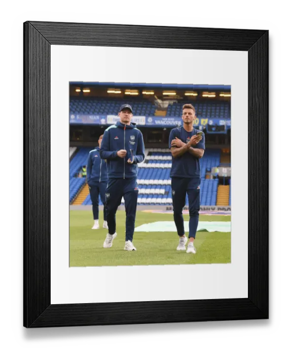 Framed Print : Arsenal's Ramsdale and White Prepare for Chelsea Showdown - Premier League 2021-22 Framed Print : Arsenal's Ramsdale and White Prepare for Chelsea Showdown - Premier League 2021-22