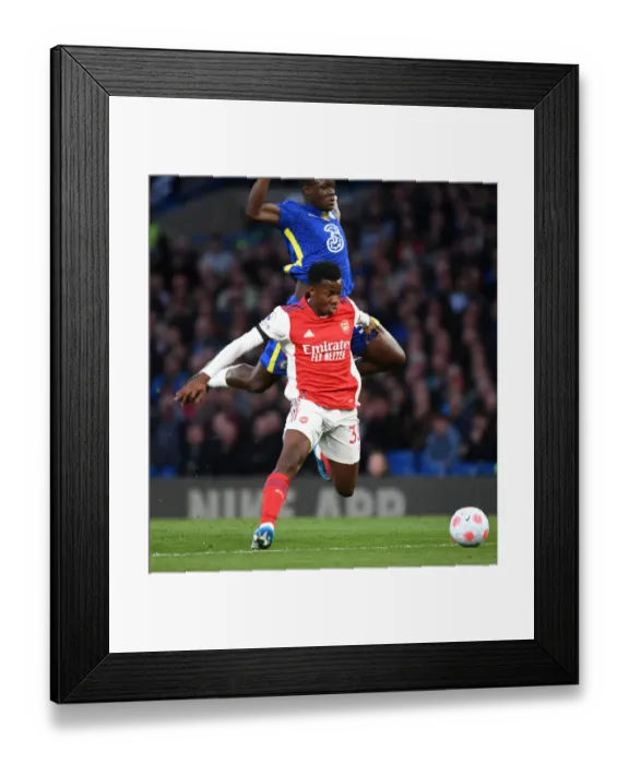 Framed Print : Nketiah Strikes First: Arsenal's Thrilling Win Against Chelsea in the Premier League 2021-22
