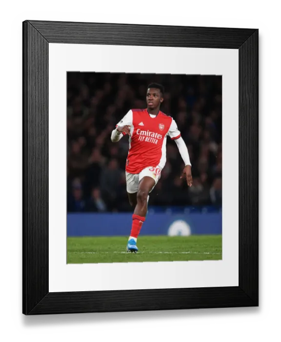 Framed Print : Nketiah Faces Off: Chelsea vs. Arsenal, Premier League Showdown, London 2022 Framed Print : Nketiah Faces Off: Chelsea vs. Arsenal, Premier League Showdown, London 2022