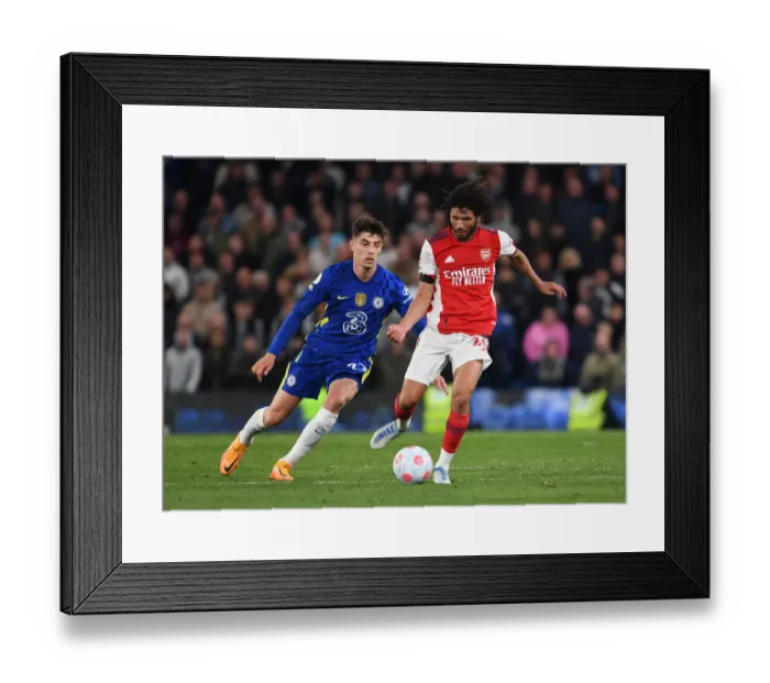 Framed Print : Elneny Outsmarts Havertz: Intense Battle in Arsenal's Premier League Victory over Chelsea Framed Print : Elneny Outsmarts Havertz: Intense Battle in Arsenal's Premier League Victory over Chelsea