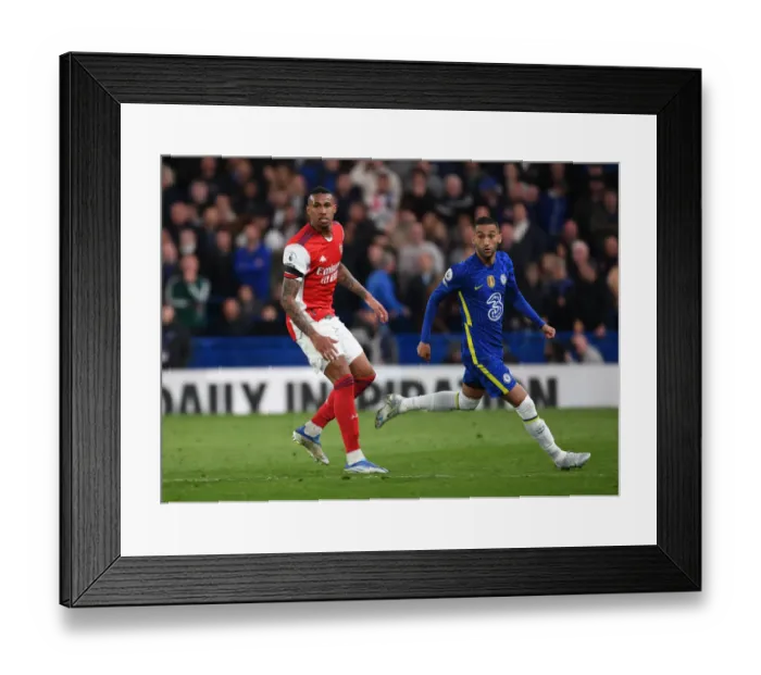 Framed Print : Gabriel and Ziyech Clash: Chelsea vs. Arsenal, Premier League 2021-22 Framed Print : Gabriel and Ziyech Clash: Chelsea vs. Arsenal, Premier League 2021-22
