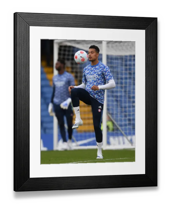 Framed Print : Arsenal's Miguel Azeez Gears Up for Chelsea Showdown - Premier League 2021-22