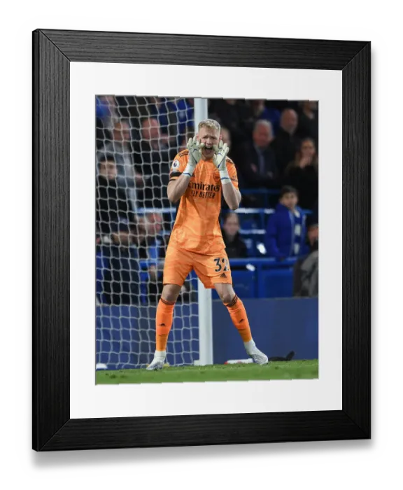 Framed Print : Ramsdale Stands Firm Against Chelsea: Arsenal vs. Chelsea, Premier League 2021-22