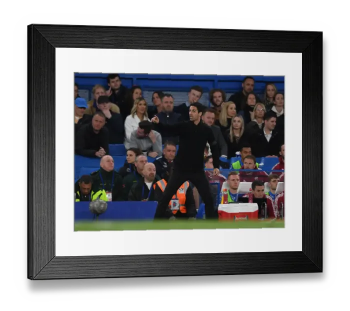 Framed Print : Mikel Arteta at Stamford Bridge: Chelsea vs. Arsenal, Premier League 2021-22 Framed Print : Mikel Arteta at Stamford Bridge: Chelsea vs. Arsenal, Premier League 2021-22