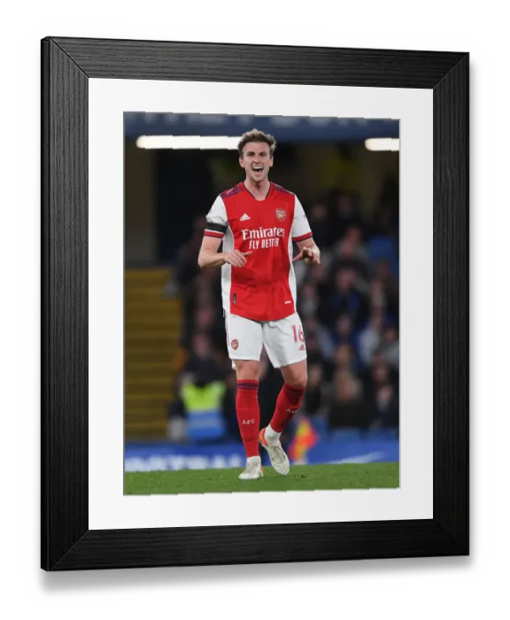 Framed Print : Rob Holding in Action: Chelsea vs. Arsenal, Premier League 2021-22
