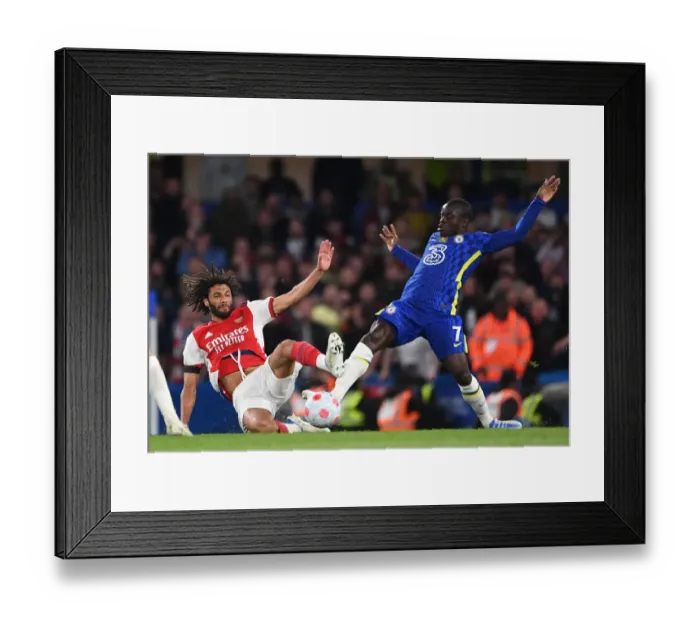 Framed Print : Clash at Stamford Bridge: Elneny vs. Kante - Premier League Showdown between Chelsea and Arsenal Framed Print : Clash at Stamford Bridge: Elneny vs. Kante - Premier League Showdown between Chelsea and Arsenal
