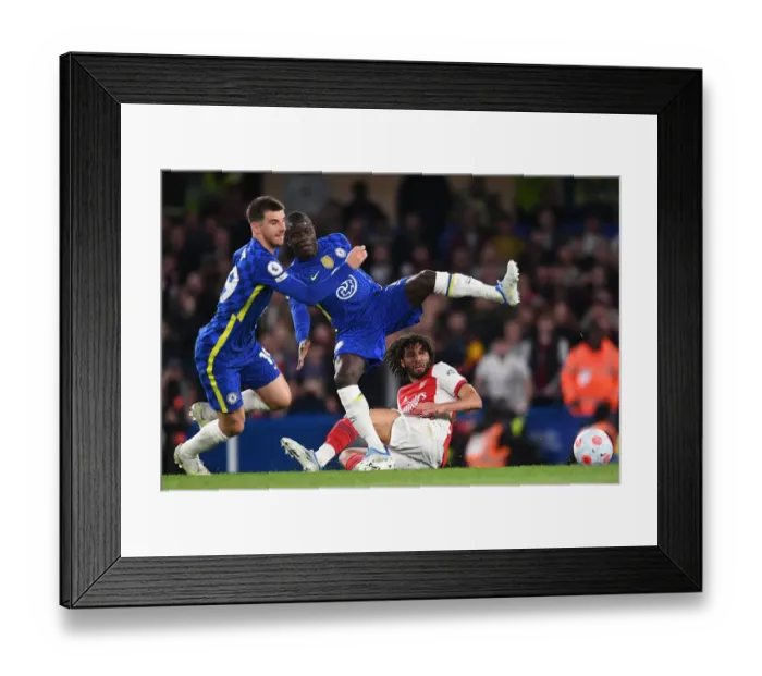 Framed Print : Clash of Titans: Elneny vs. Kante - Chelsea vs. Arsenal, Premier League 2021-22 Framed Print : Clash of Titans: Elneny vs. Kante - Chelsea vs. Arsenal, Premier League 2021-22