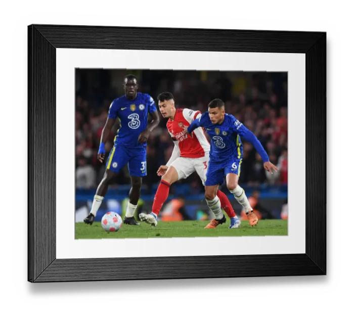 Framed Print : Martinelli vs. Thiago Silva: A Premier League Battle at Stamford Bridge Framed Print : Martinelli vs. Thiago Silva: A Premier League Battle at Stamford Bridge