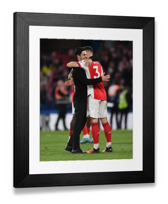 Framed Print : Arsenal Manager Mikel Arteta Embraces Granit Xhaka after Chelsea Victory, 2021-22 Premier League Framed Print : Arsenal Manager Mikel Arteta Embraces Granit Xhaka after Chelsea Victory, 2021-22 Premier League