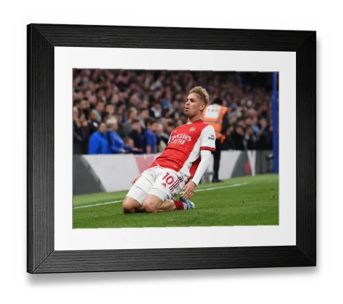 Framed Print : Emile Smith Rowe Scores the Thrilling Rivalry Goal: Chelsea vs Arsenal, Premier League 2021-22 Framed Print : Emile Smith Rowe Scores the Thrilling Rivalry Goal: Chelsea vs Arsenal, Premier League 2021-22