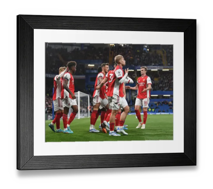 Framed Print : Smith Rowe Scores: Arsenal's Victory Moment at Chelsea (2021-22) Framed Print : Smith Rowe Scores: Arsenal's Victory Moment at Chelsea (2021-22)